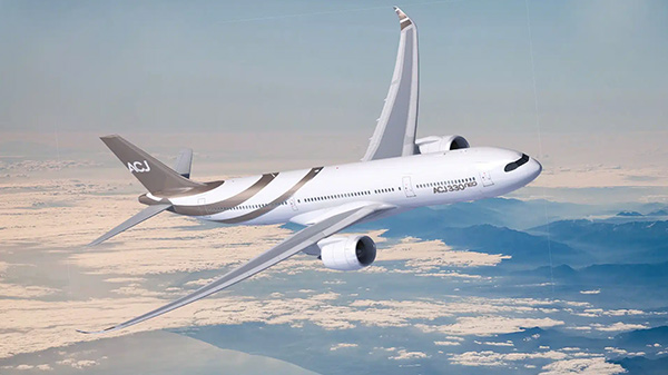 White Airbus Corporate Jets