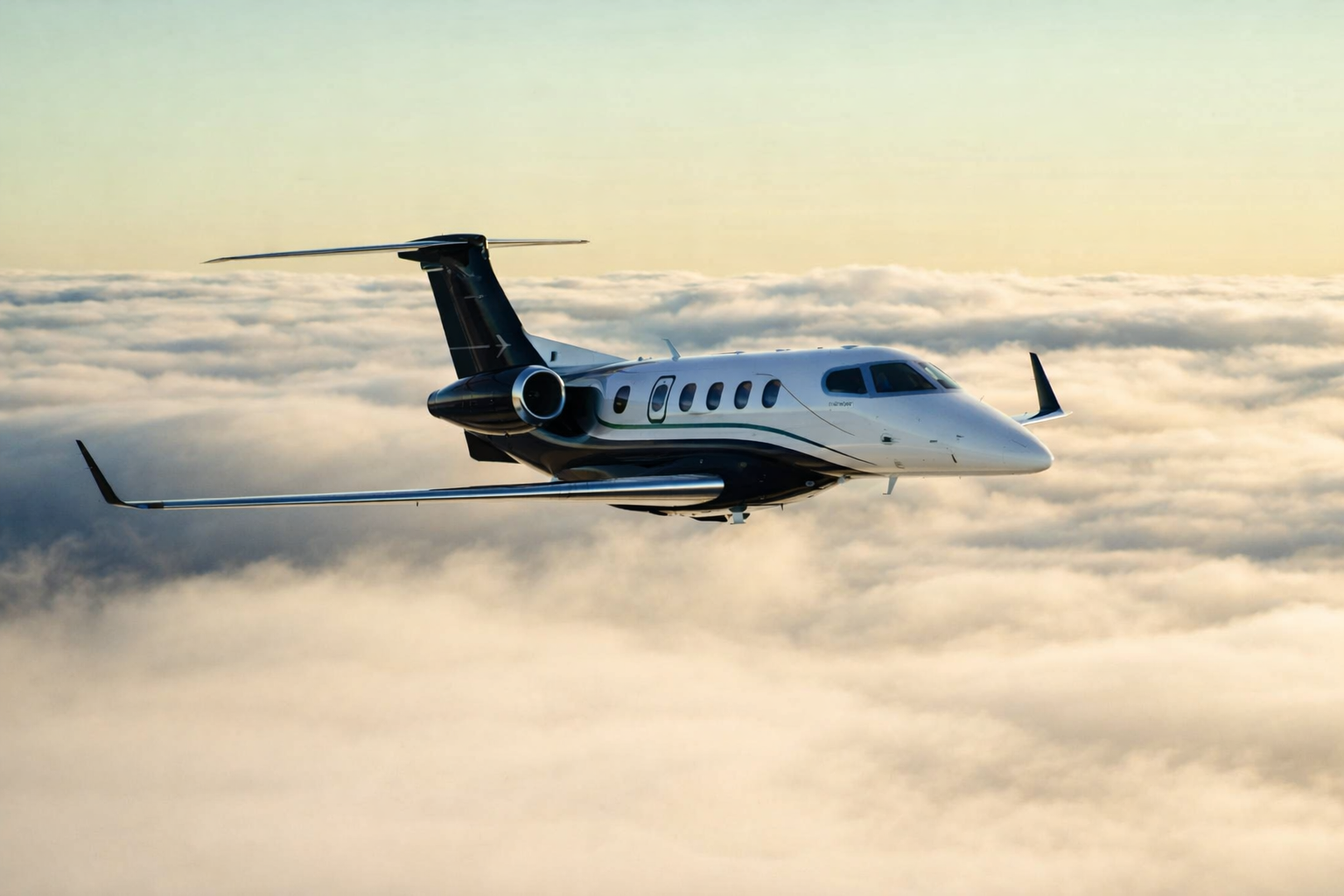 Embraer Phenom 300E in flight