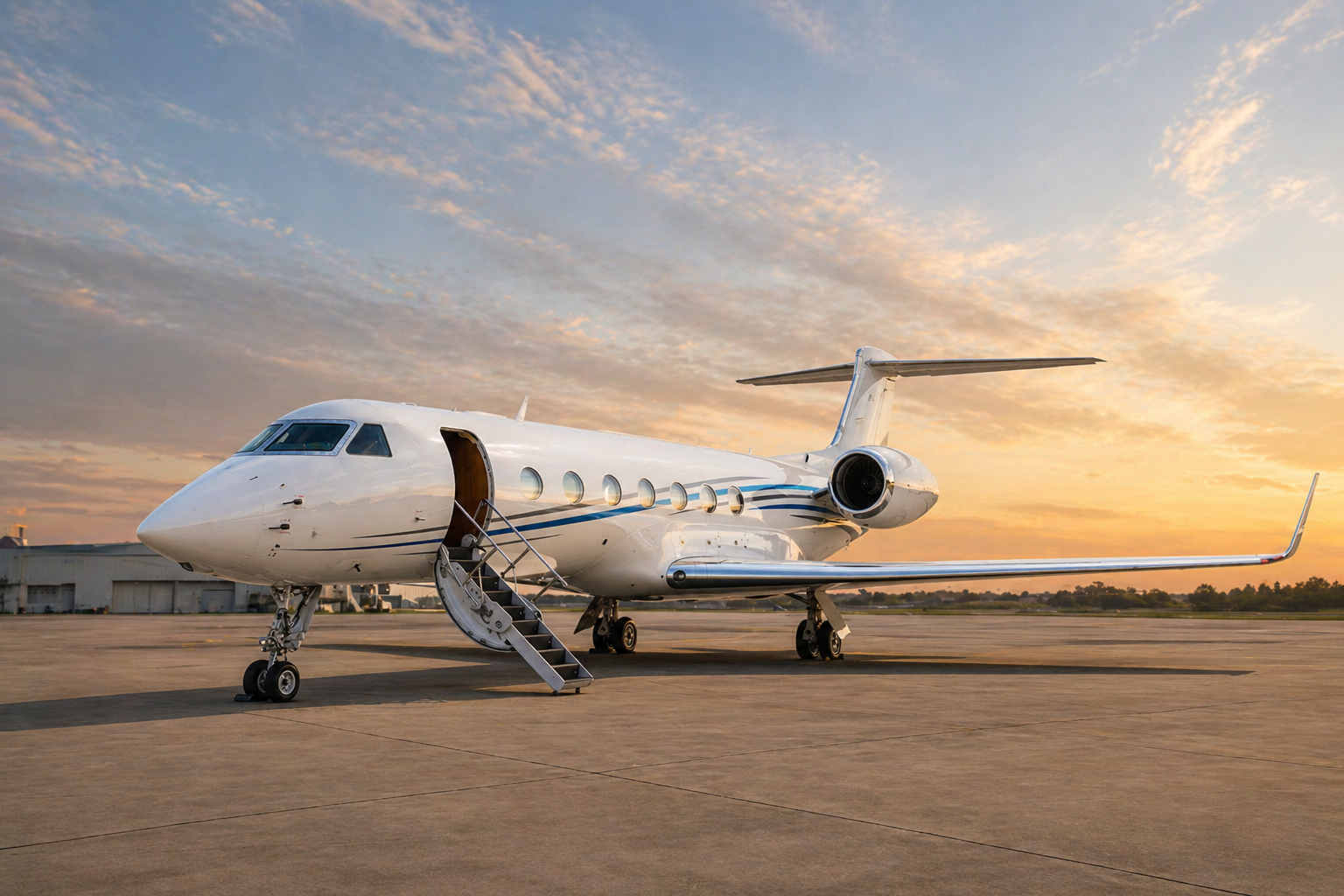 Gulfstream G550 on runway