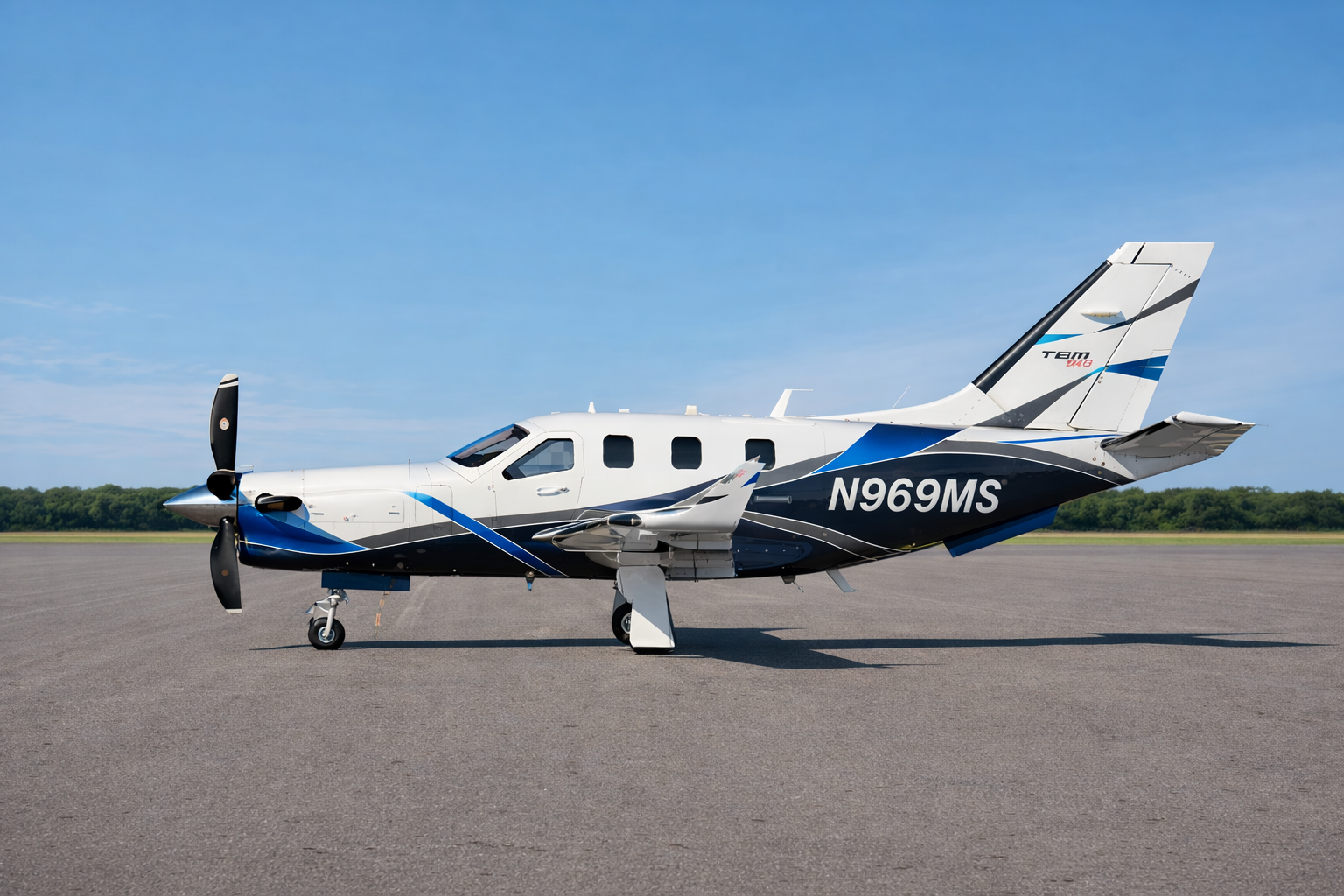 Daher TBM 960 on runway