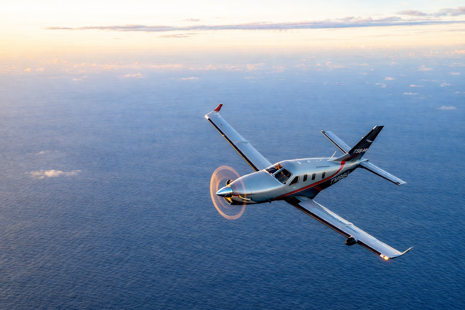 Daher TBM 960 in flight