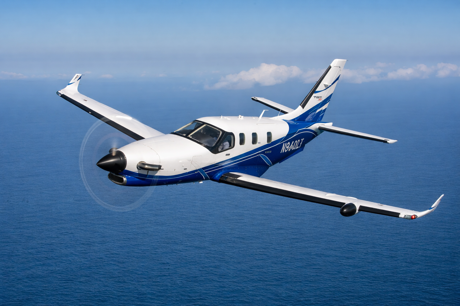 Daher TBM 960 in flight