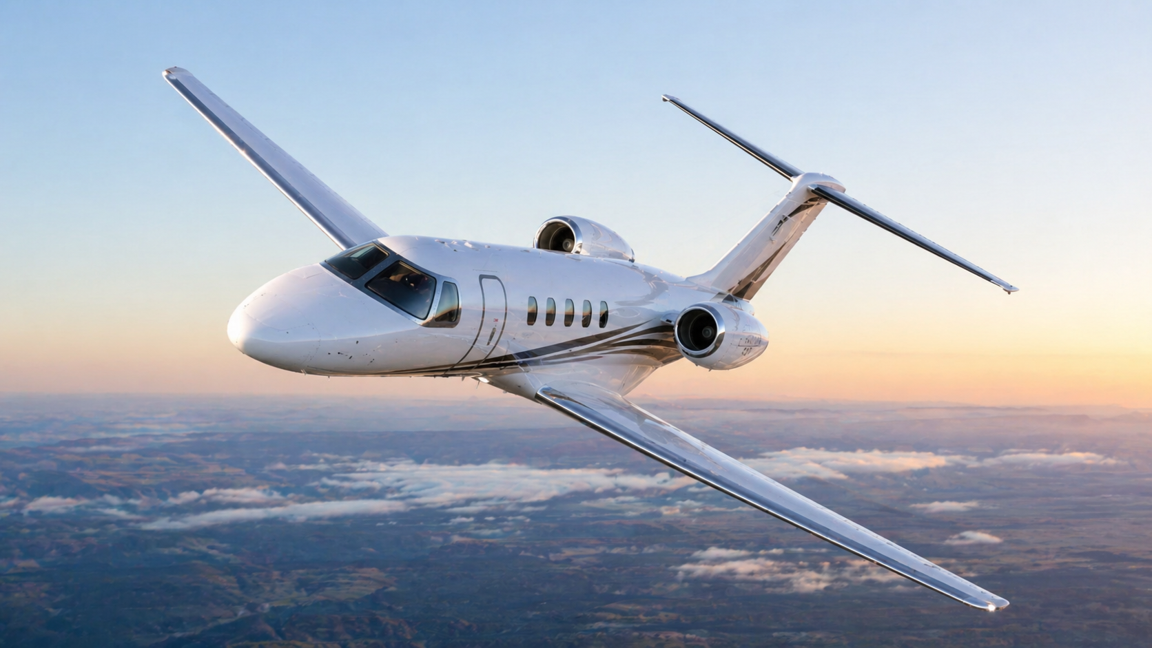 Cessna Citation CJ4 in flight