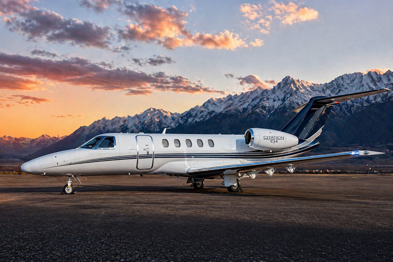 Cessna Citation CJ4 on runway