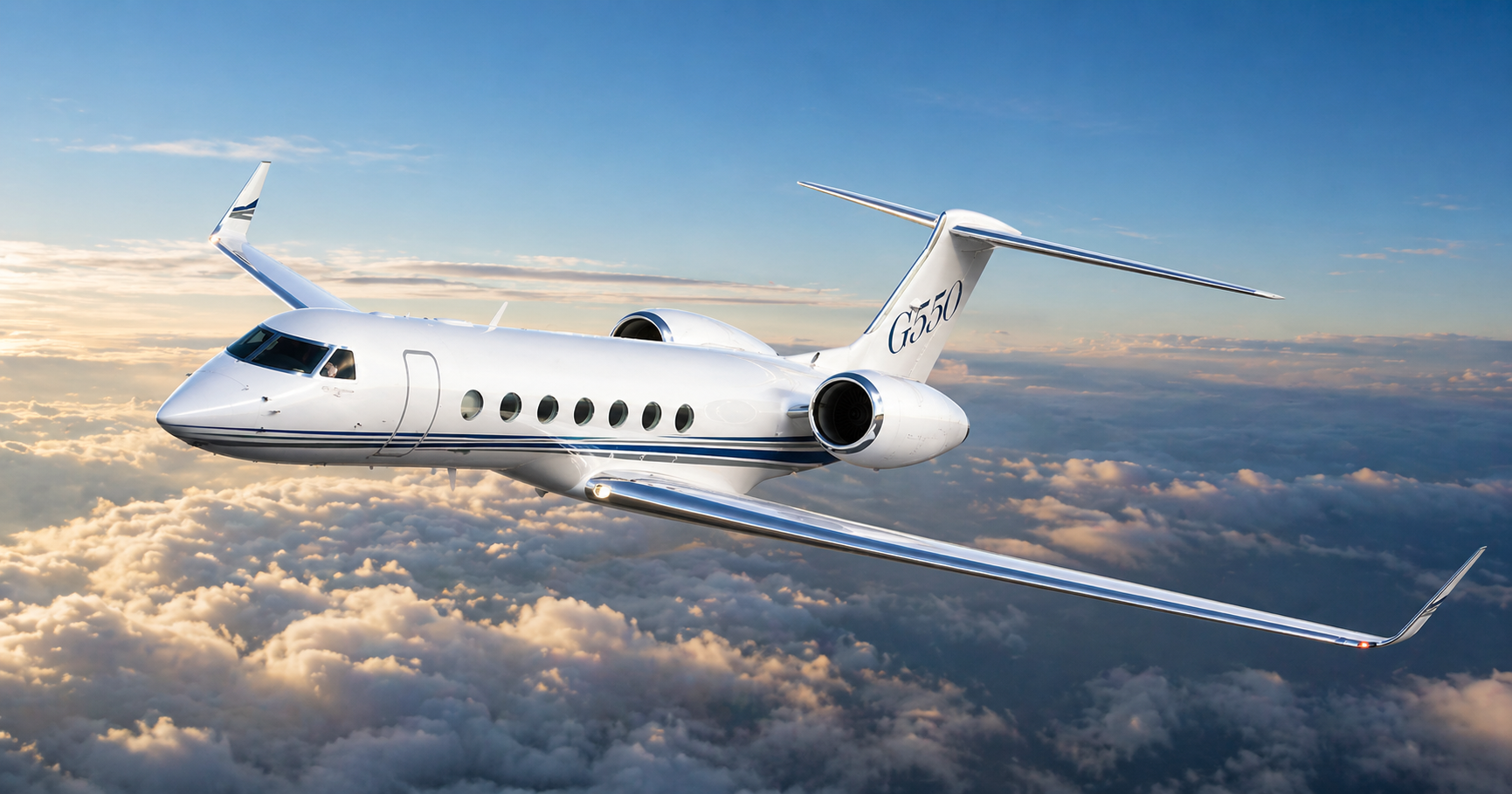 Gulfstream G550 flying