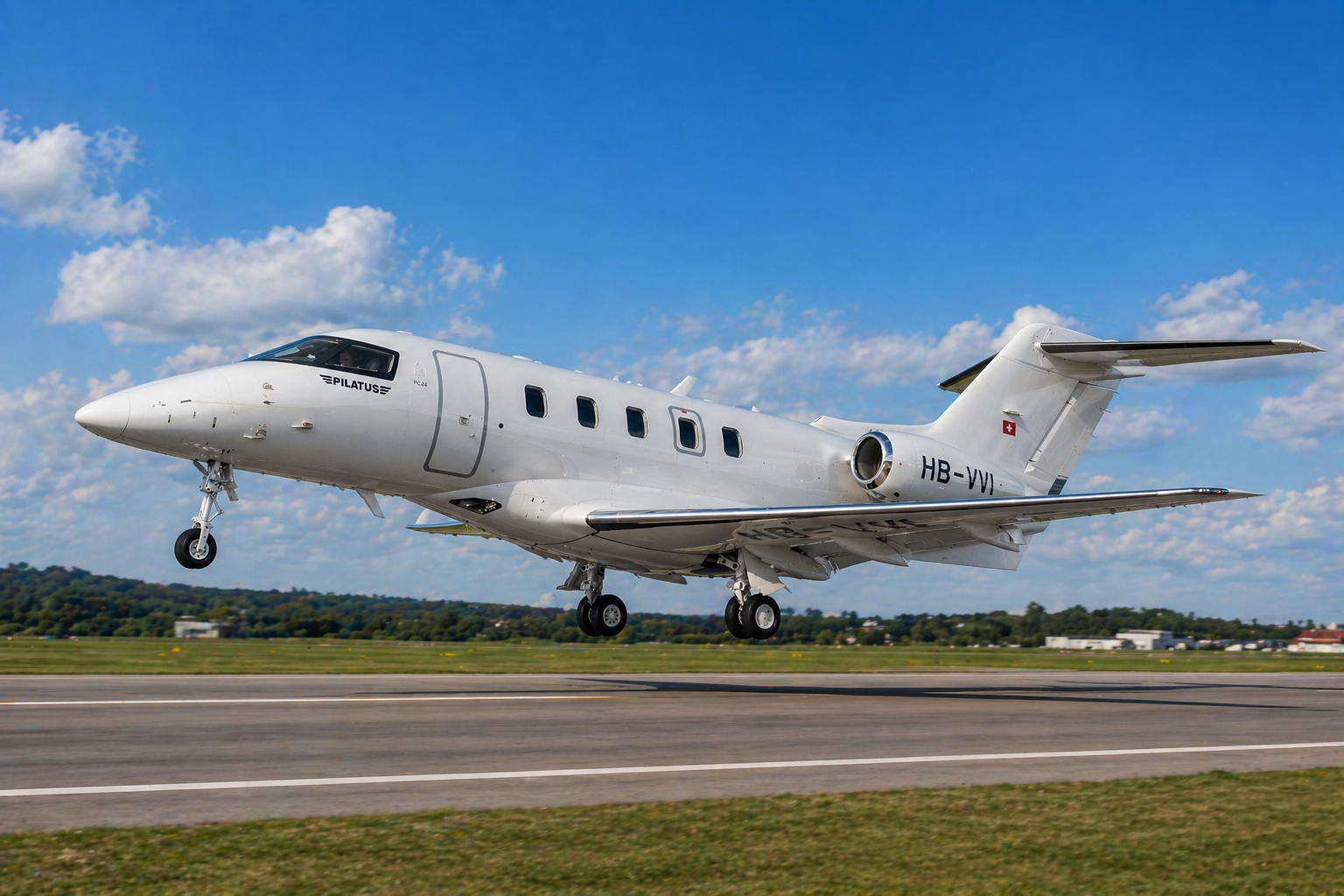 Pilatus PC-24 on runway
