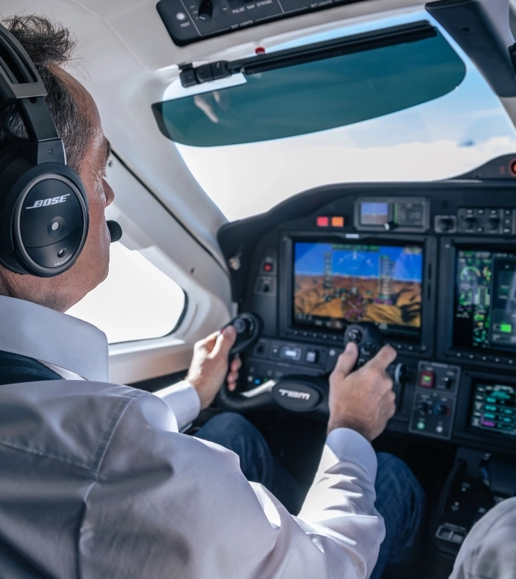 Socata / Daher TBM 960 cockpit and pilot