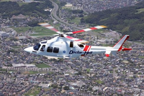 Leonardo AW109 helicopter in flight