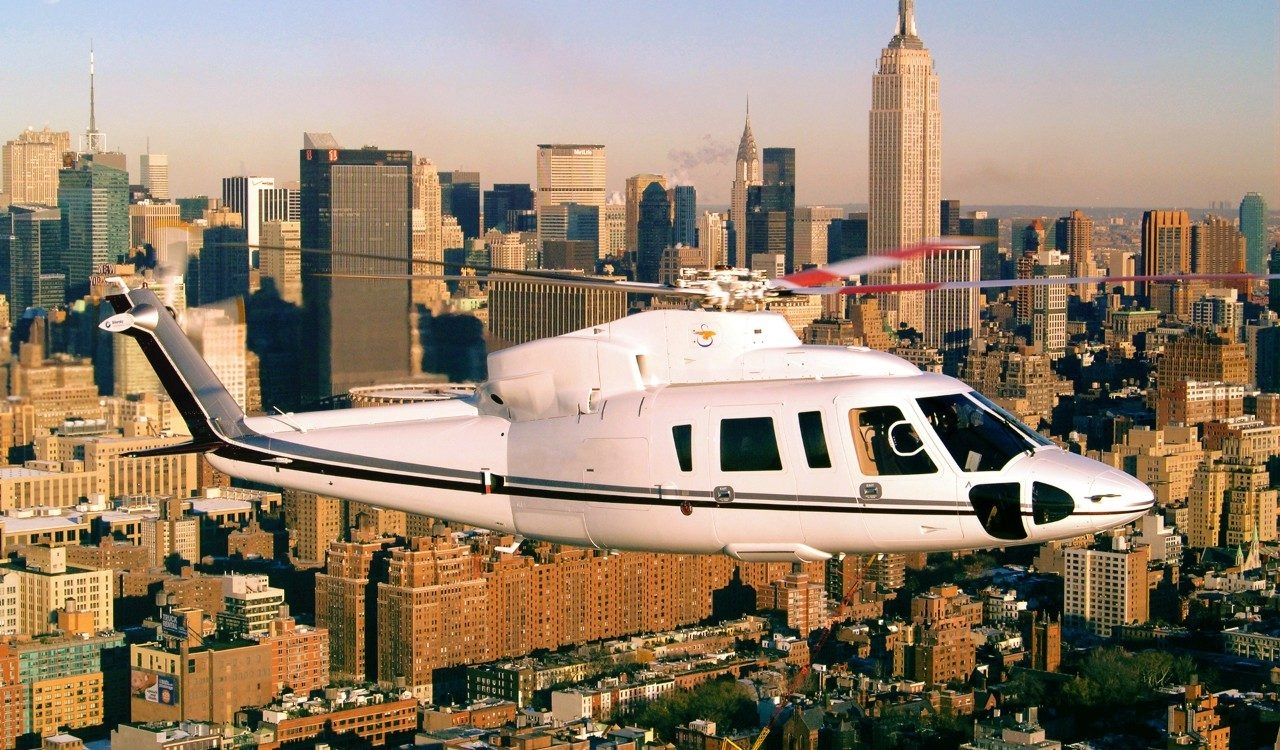 Sikorsky S-76C++ helicopter in flight