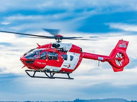 Airbus H145 helicopter in flight