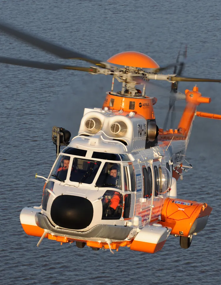Airbus H225 helicopter in flight