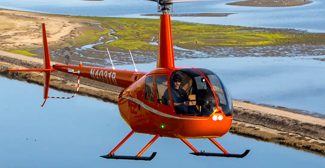 Robinson R44 Raven II helicopter in flight
